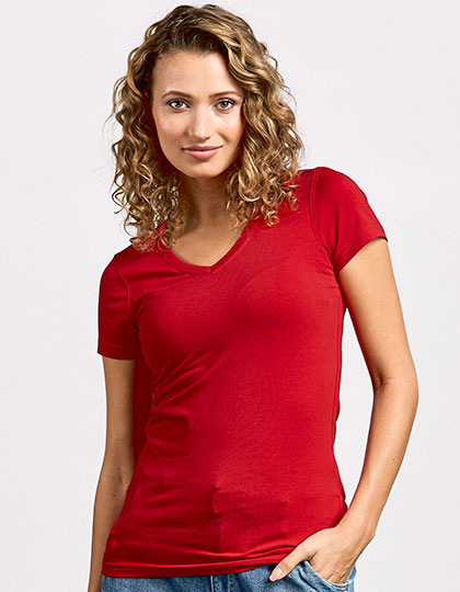 Women´s Slim Fit V-Neck-T