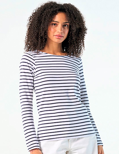 Women´s Long Sleeve Striped T-Shirt Marine