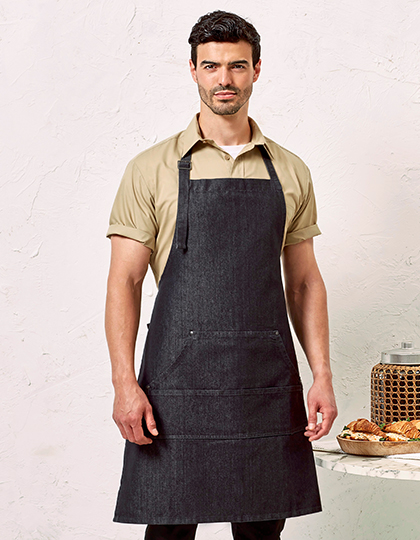 Jeans Stitch Denim Bib Apron