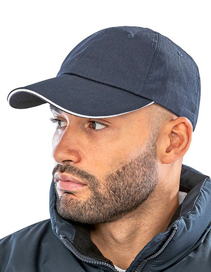 Herringbone Cap With Sandwich Peak