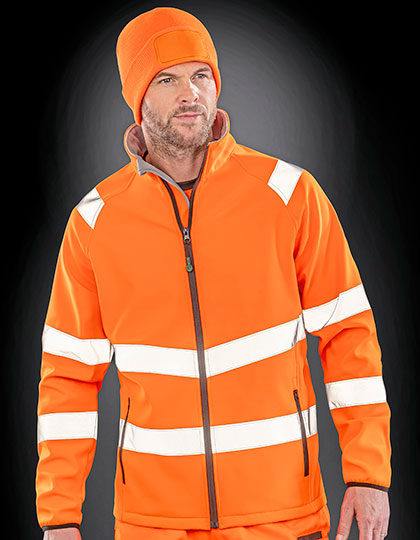 Recycled Printable Safety Softshell Jacket